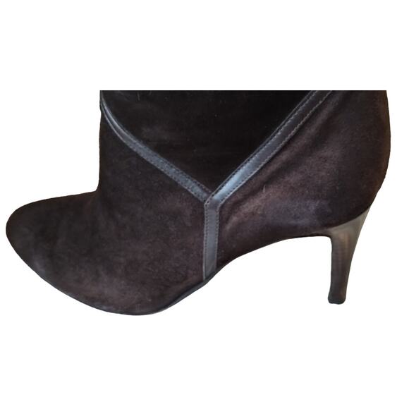 Cole Haan Soft Tall High Heels Brown Boots Suede Stiletto Pointy toe Size 10.5 - Picture 11 of 15